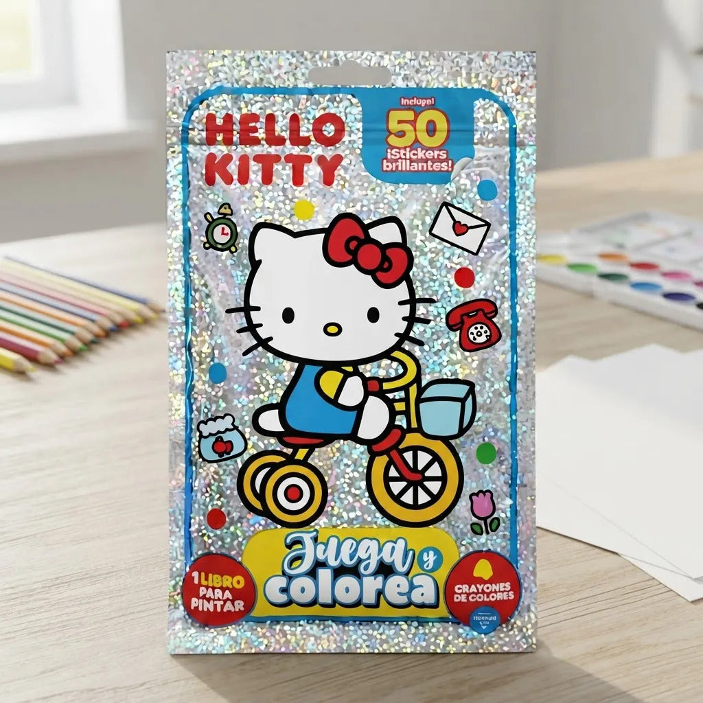 Set Juega y Colorea Hello Kitty con Lápices