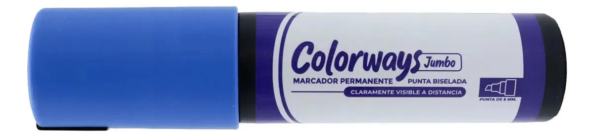 Marcador Permanente Jumbo Adetec Punta Gruesa Pack x6