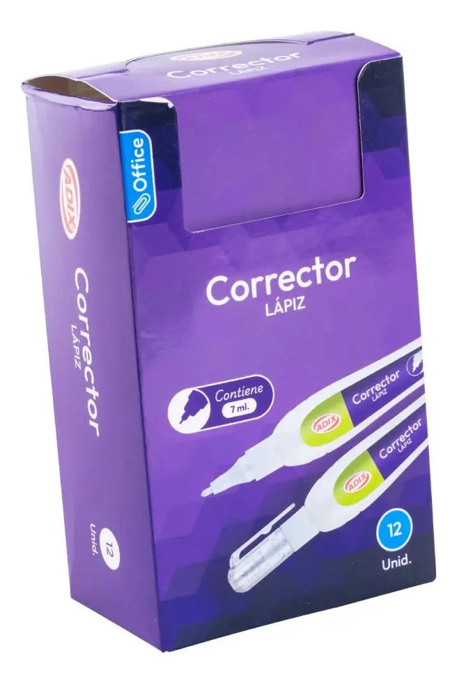 Corrector Líquido Adix Lápiz 7ml Punta Fina