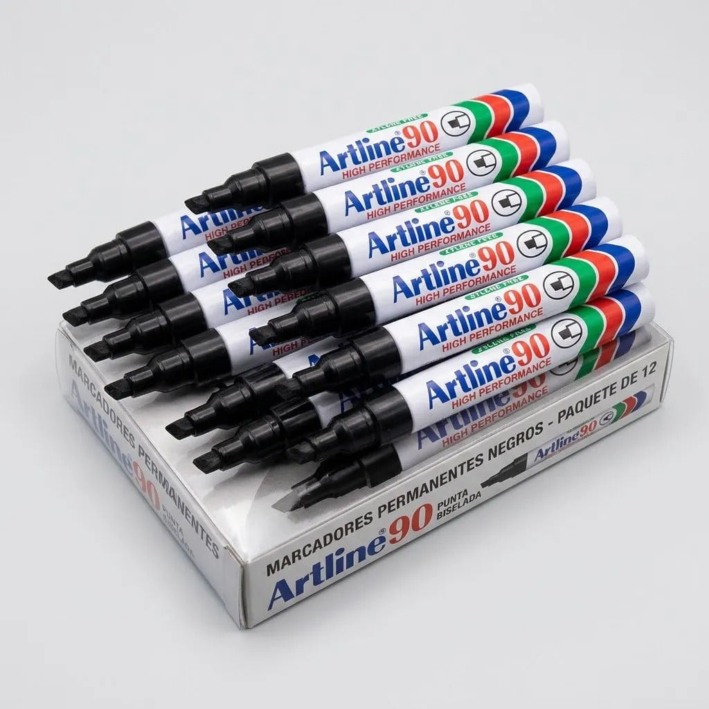 Marcador Permanente Artline 90 Negro Pack x12