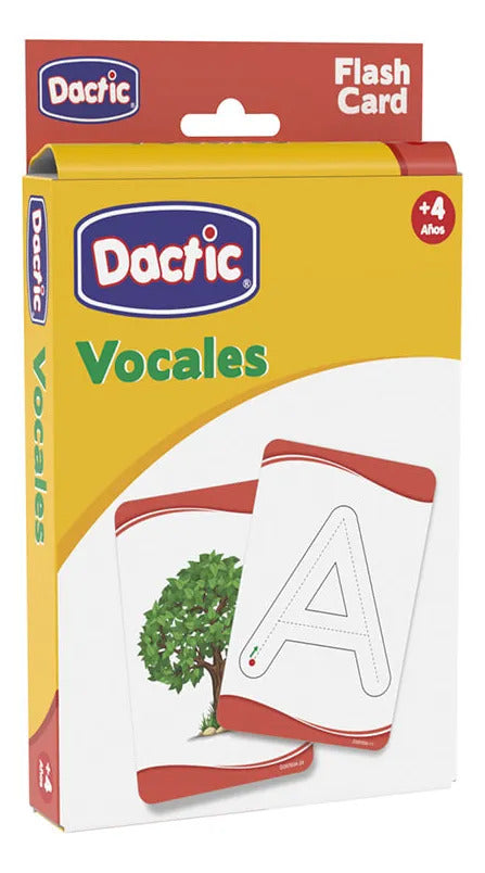Flash Cards Vocales Dactic 56 Piezas +2 Años