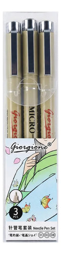 Set 3 Tiralíneas Giorgione Microlineador Dibujo