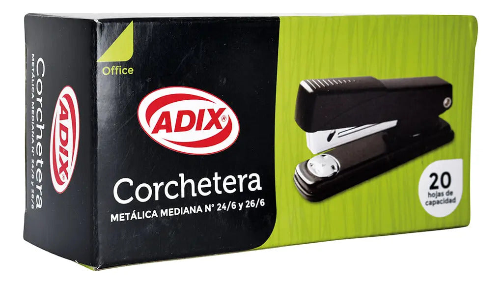Corchetera Metálica Pequeña Adix 20 Hojas De Capacidad