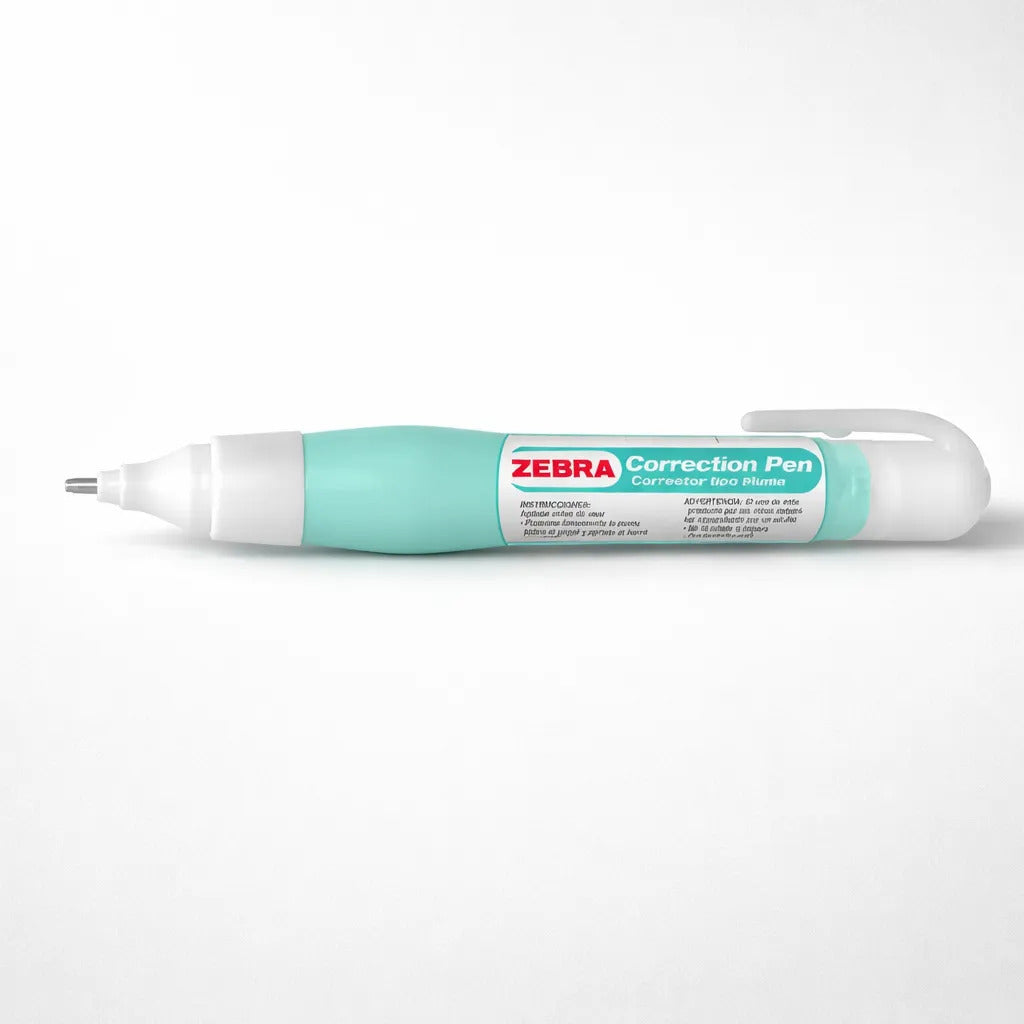 Corrector Líquido Zebra 7ml Tipo Pluma Secado Rápido