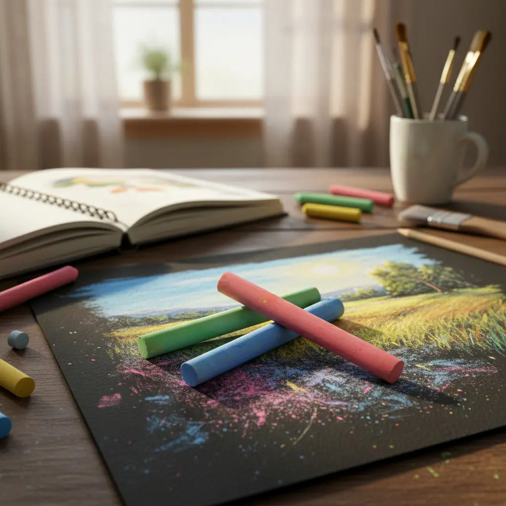 Pack 12 Tizas de Colores Adix para Dibujo Escolar
