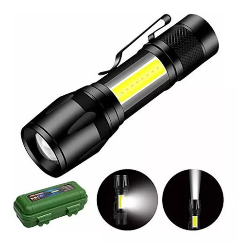 Mini Linterna Tactica Led Recargable Micro Usb Color De La Luz Blanco