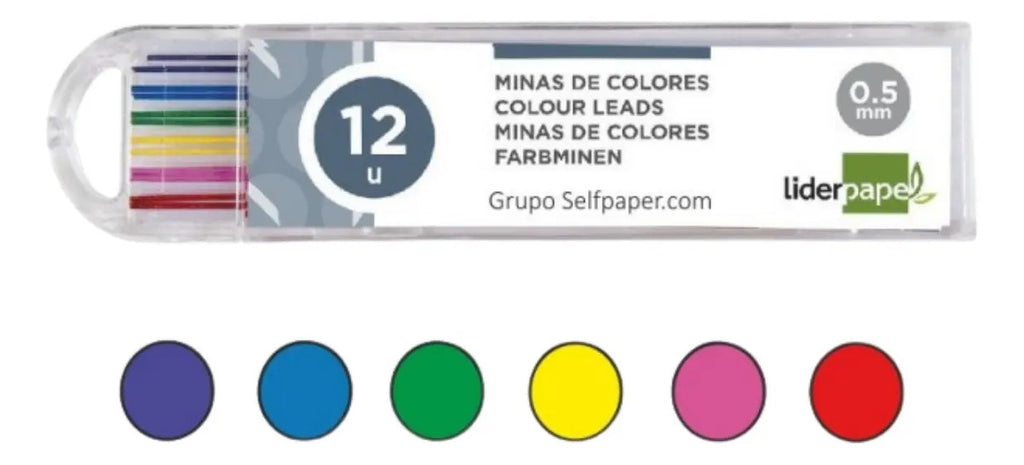 Minas HB de Colores 0.5mm Caja 24 Tubos