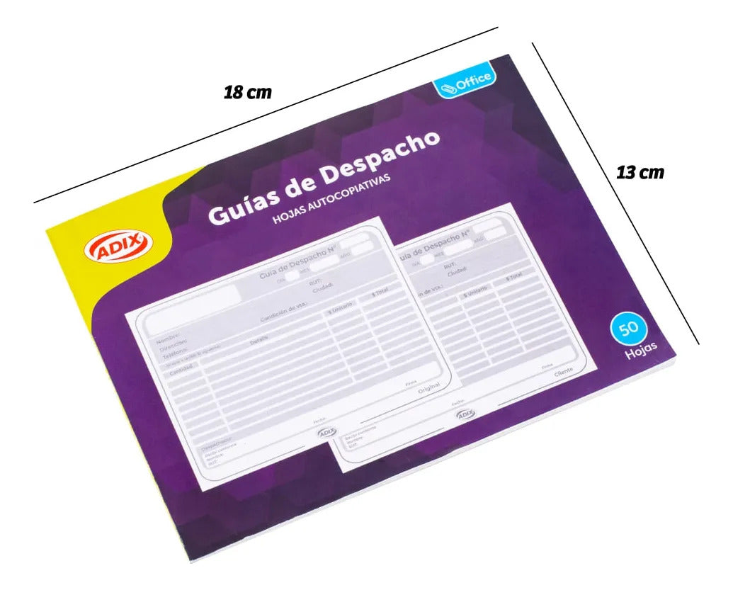 Talonario Guía De Despacho Autocopiativas 50hj Adix