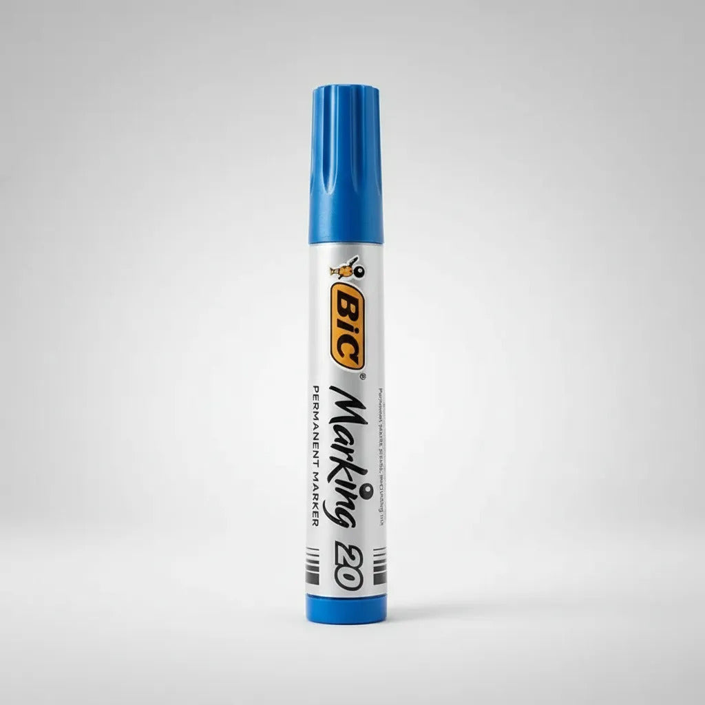 Marcador Permanente Bic Marking Biselado Azul