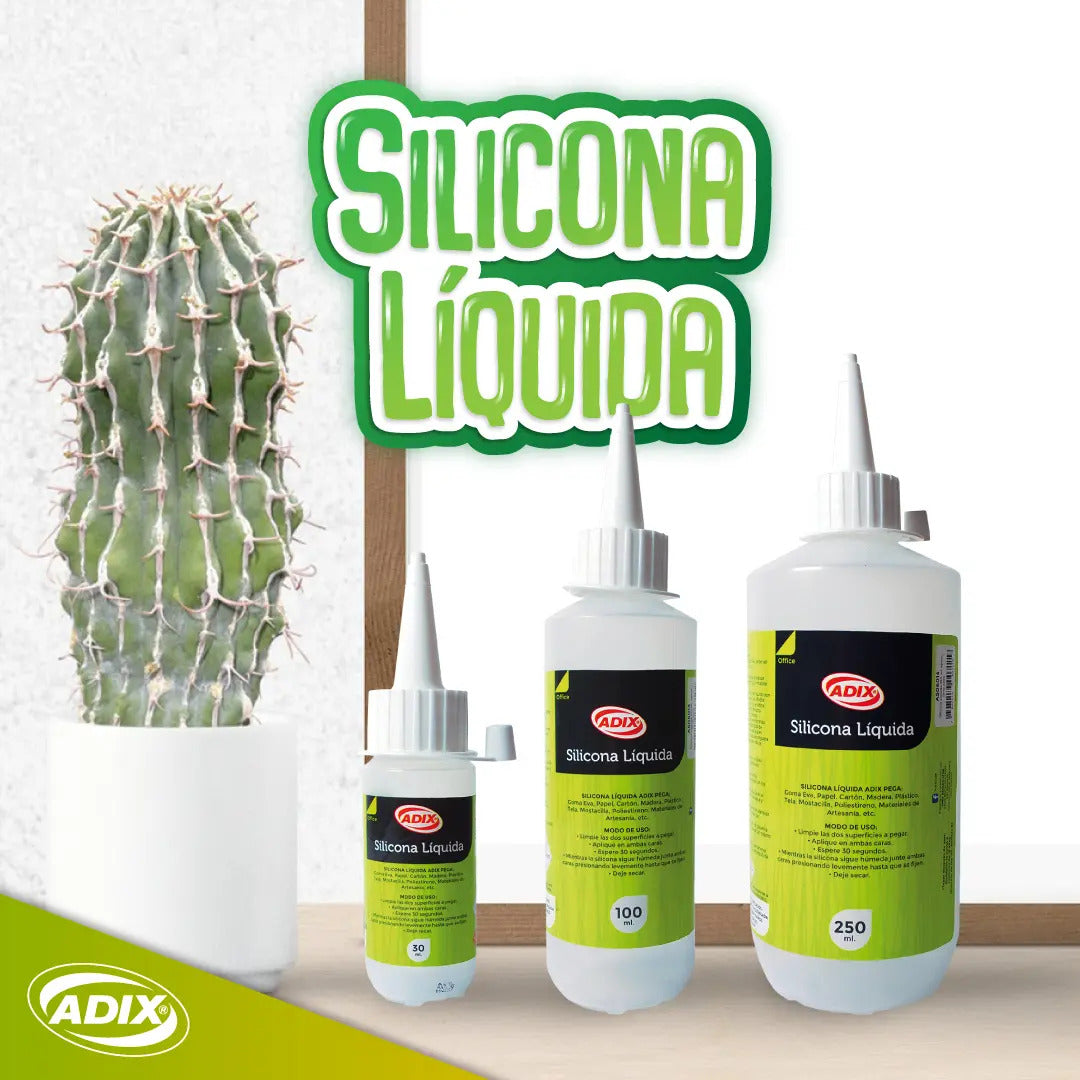 Silicona Líquida Adix 100 Ml Pegamento Transparente Fuerte