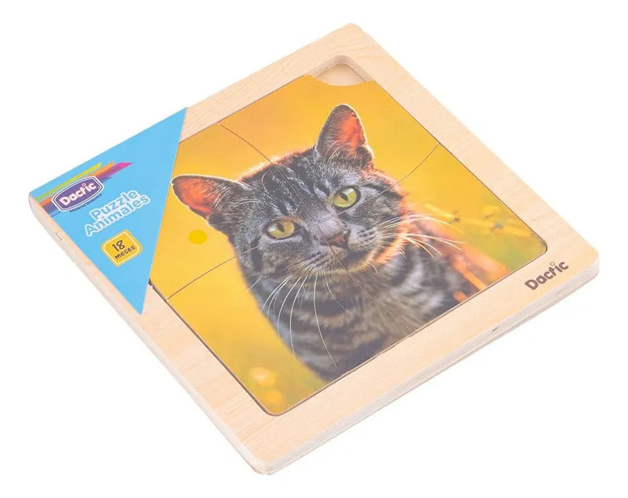 Puzzle de Madera Gato 4 Piezas Dactic