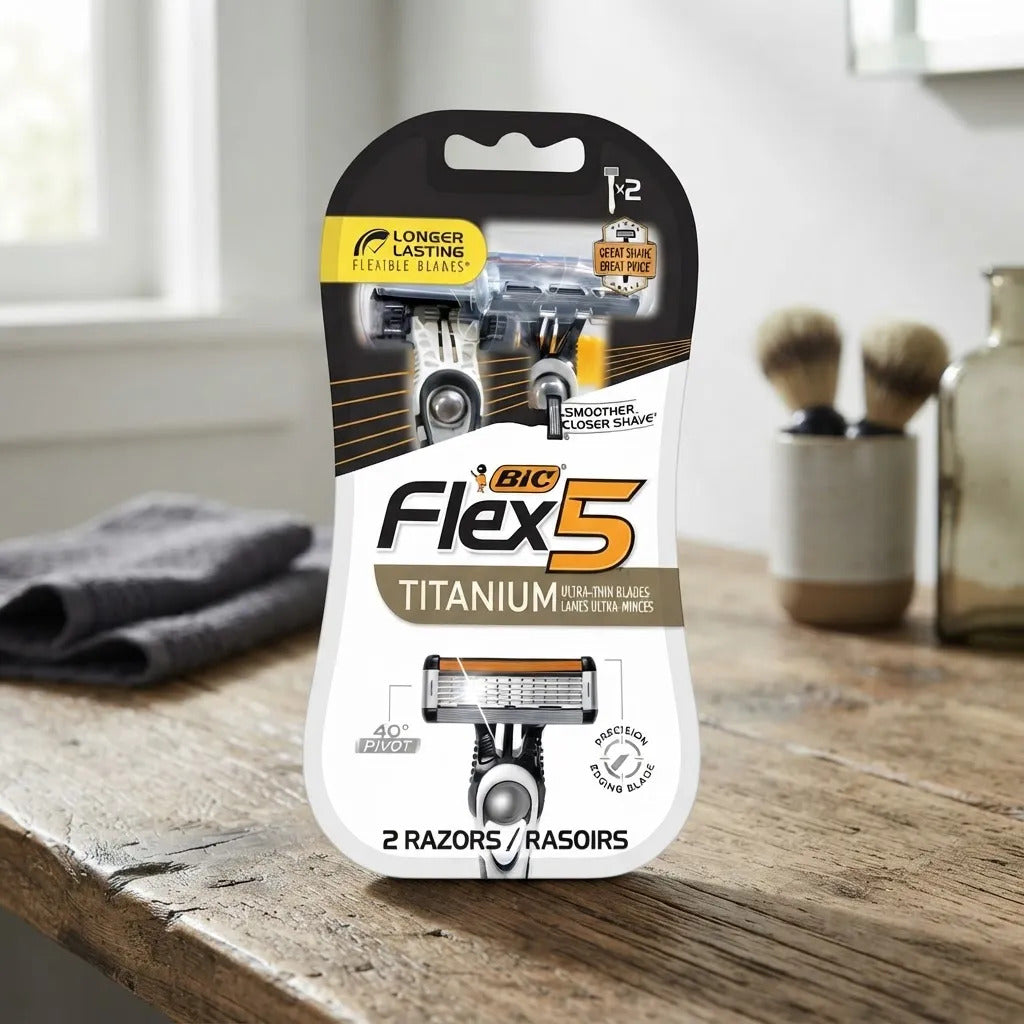 Maquinilla Bic Flex-5 Titanium 5 Hojas Pack x2