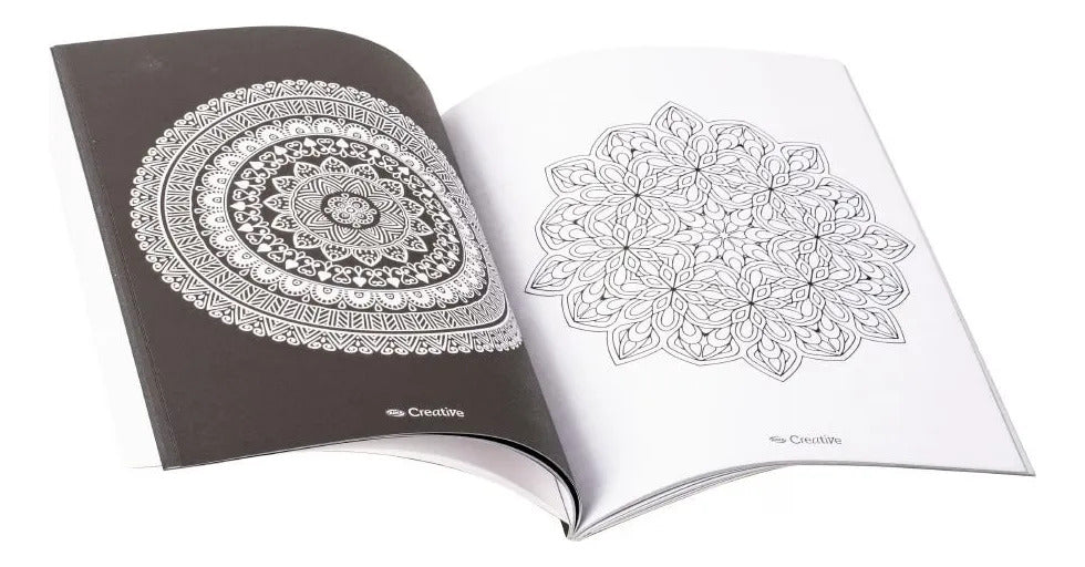 Libro para Colorear Mandalas Black and White Adix 50 Páginas