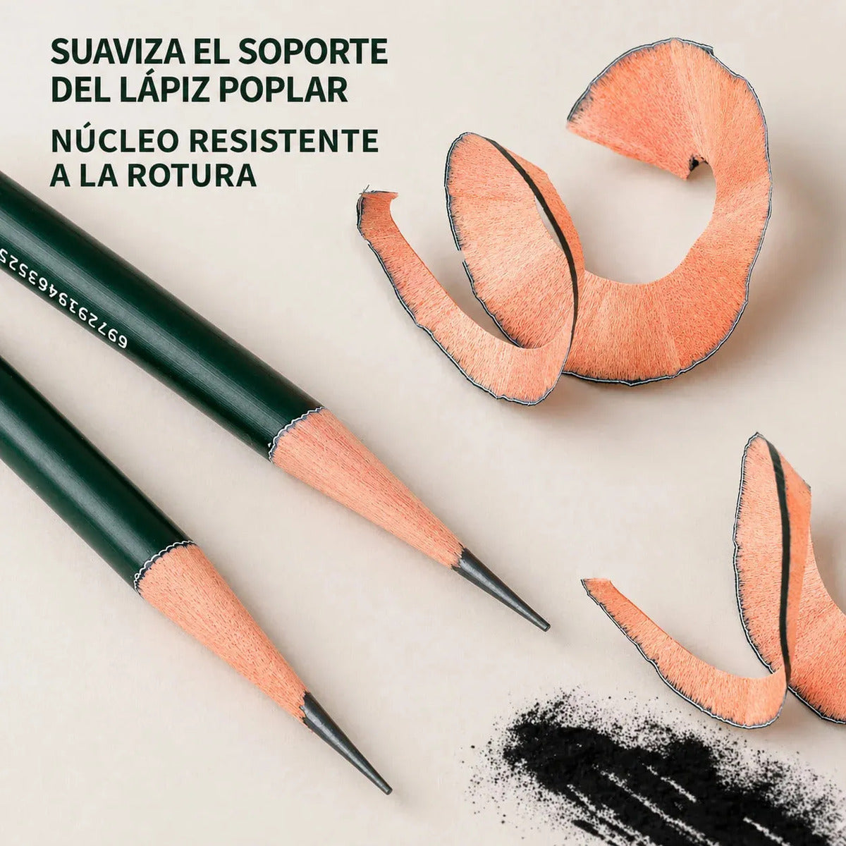 Set 12 Lápices Grafito Graduados Giorgione Caja Metal