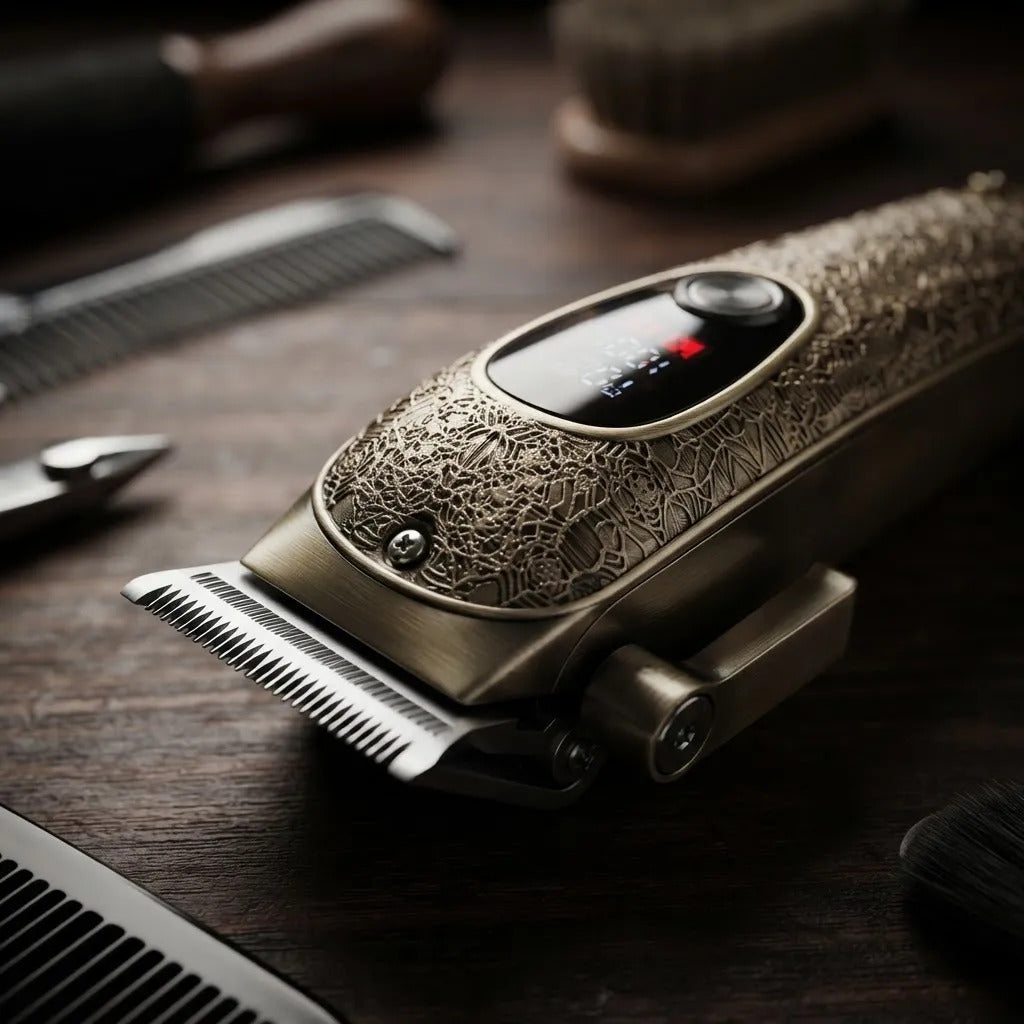 Cortadora de Pelo HTC Profesional Barbería LED