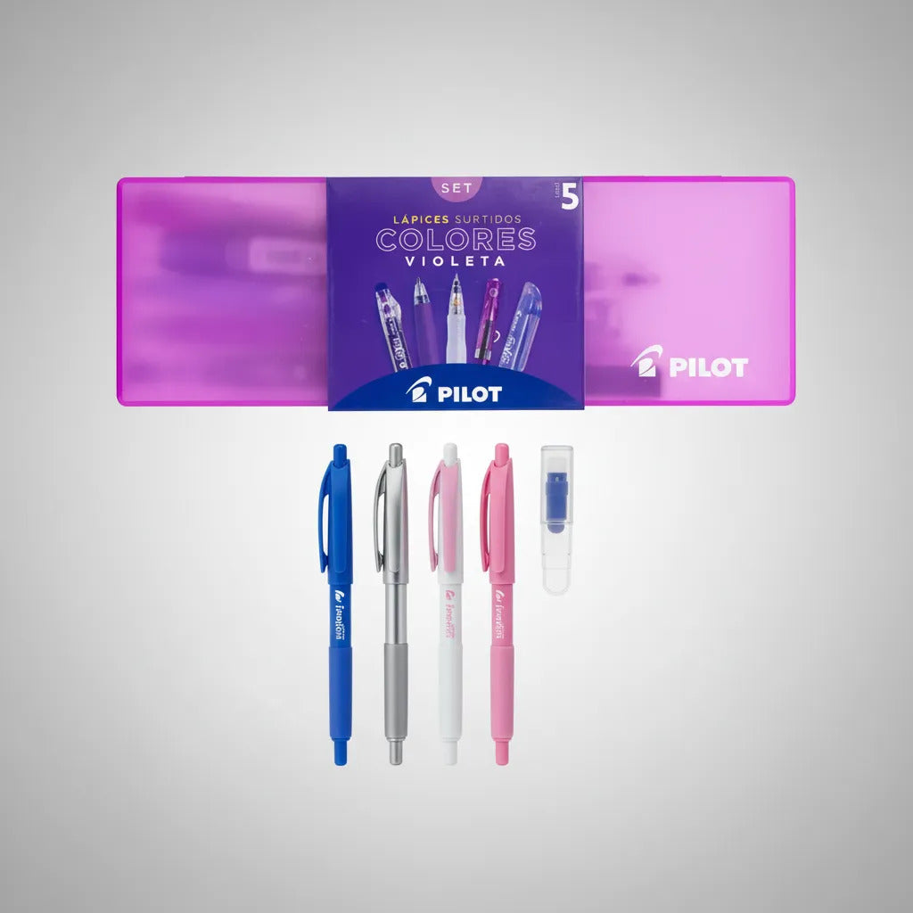 Set Regalo Pilot Violeta 5 Modelos Icónicos