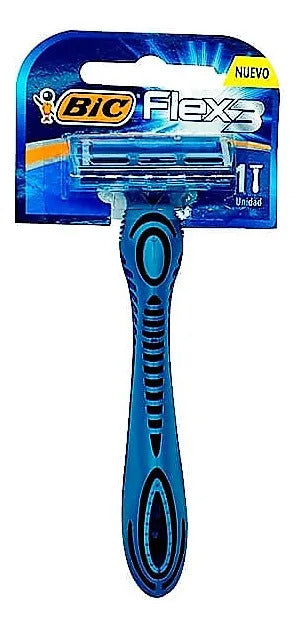 Maquinilla Bic Flex3 Desechable 3 Hojas Pack x2