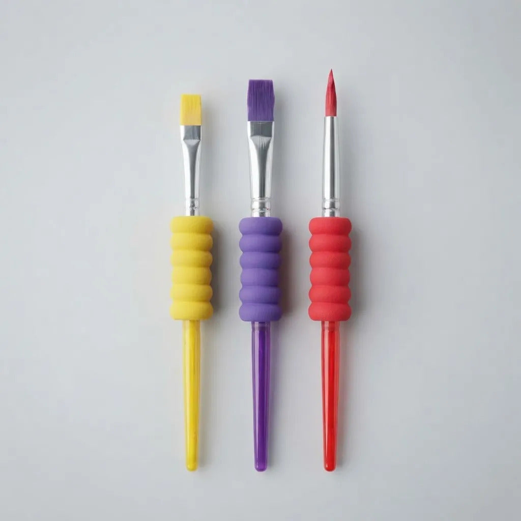 Set 3 Pinceles Infantiles Giorgione Grip Ergonómico