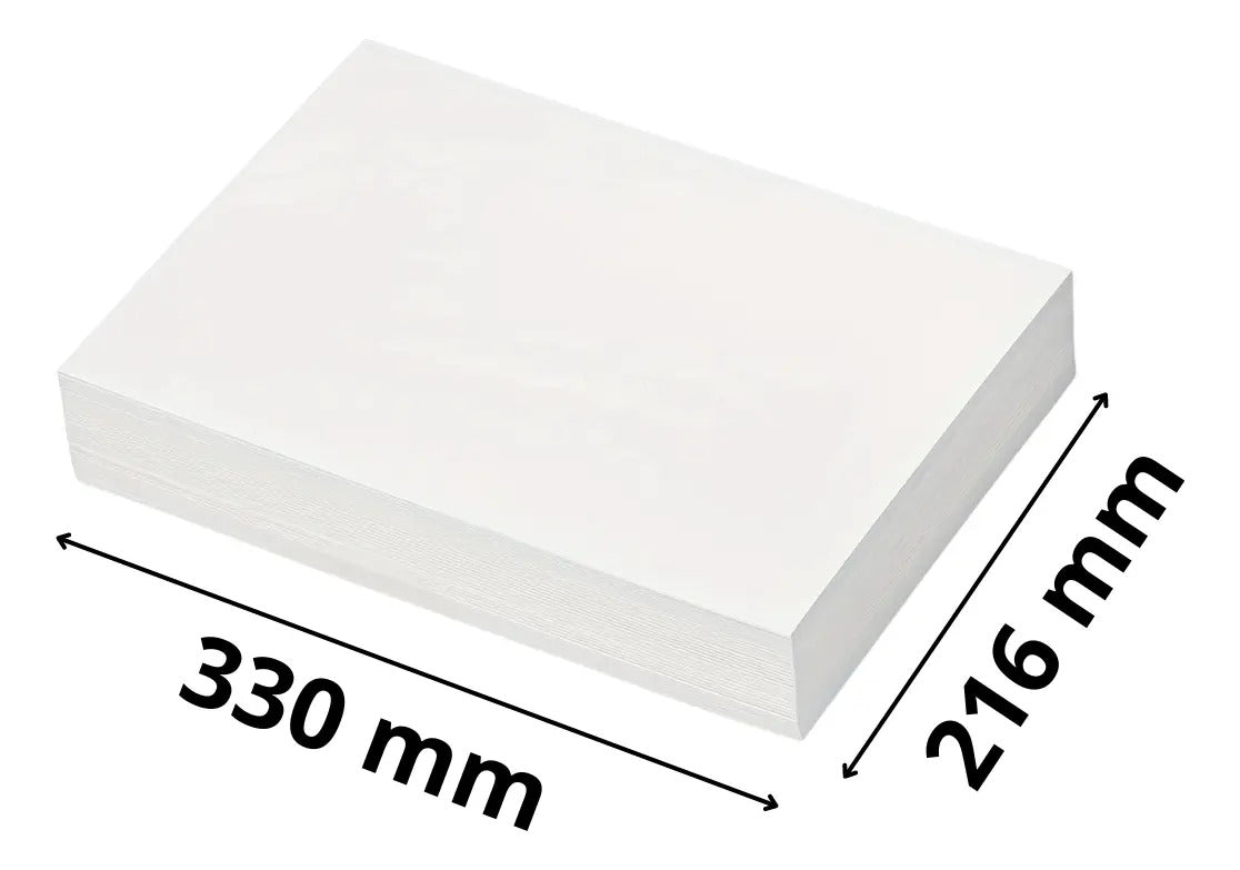 Papel Couche 250gr Brillante Tamaño Oficio Resma  100 Hojas