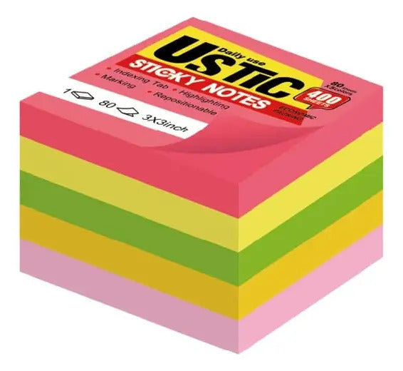 Notas Adhesivas M&G 76x76mm 400 Hojas 5 Colores