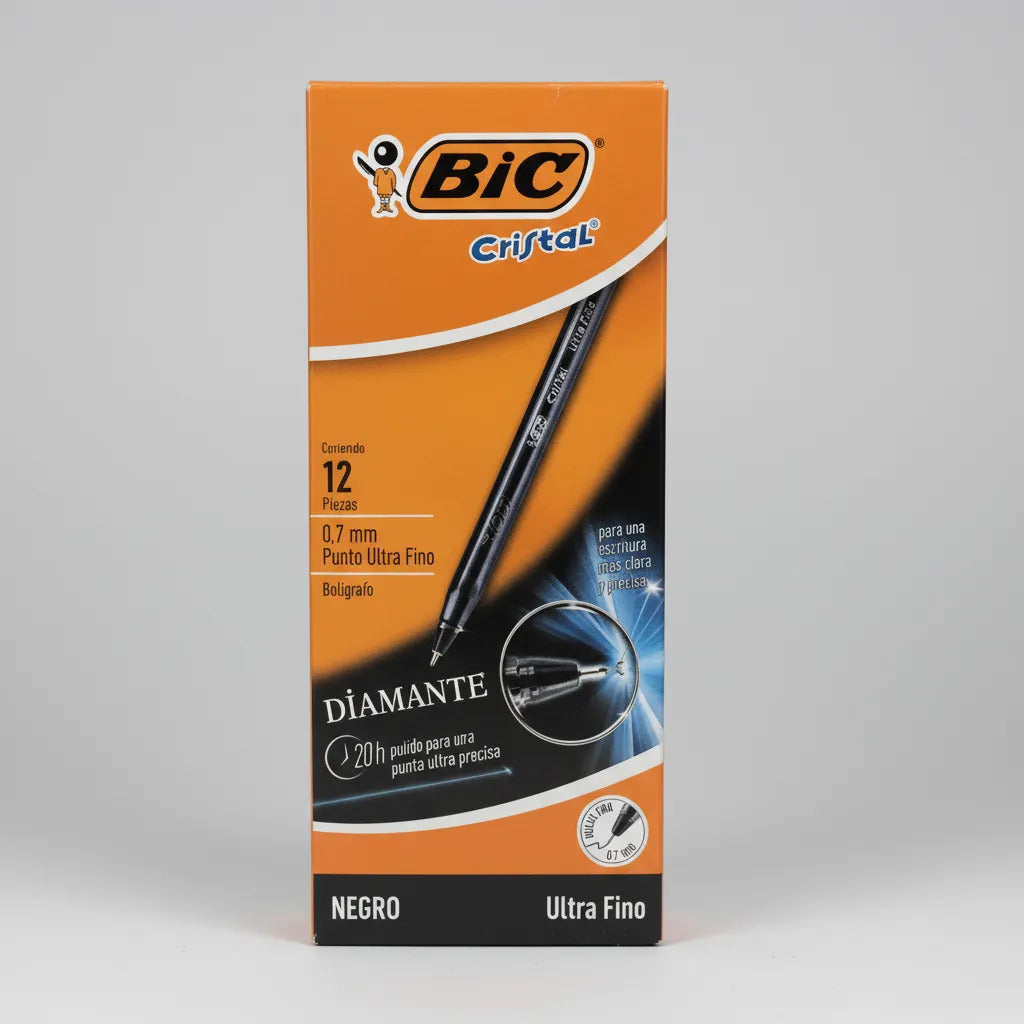 Bolígrafo Bic Ultra Fino 0.7mm Precisión Caja 12