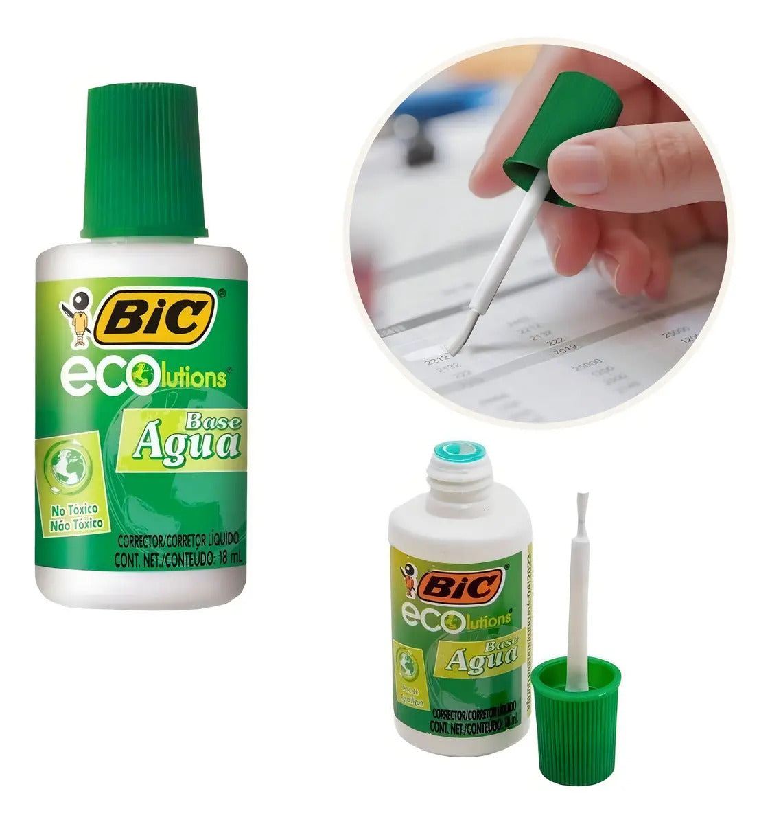 Corrector Líquido Bic White School 18 ml Base Agua