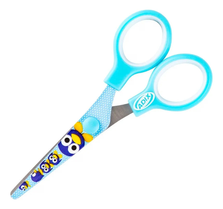 Tijera Escolar Punta Roma Adix Colores 13cm
