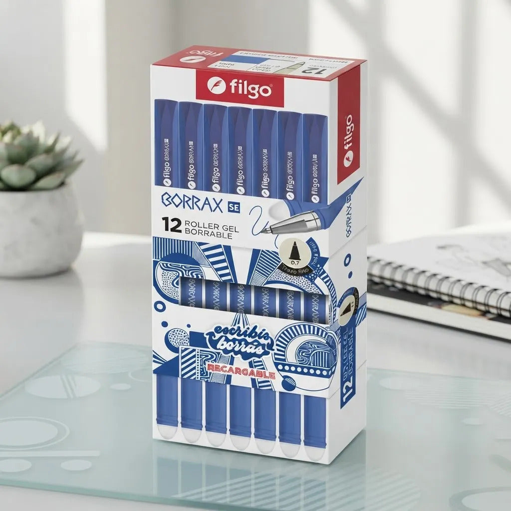 Roller Gel Borrable Filgo Borrax 0.7mm Caja x12