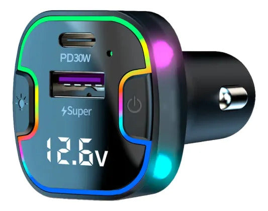 Cargador de Auto 75W Tecnolab 5 Puertos con Extensor Trasero