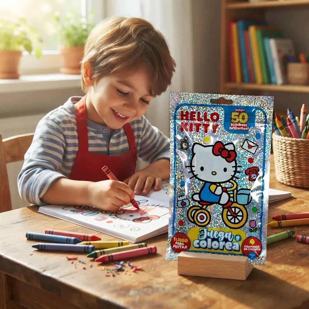 Set Juega y Colorea Hello Kitty con Lápices