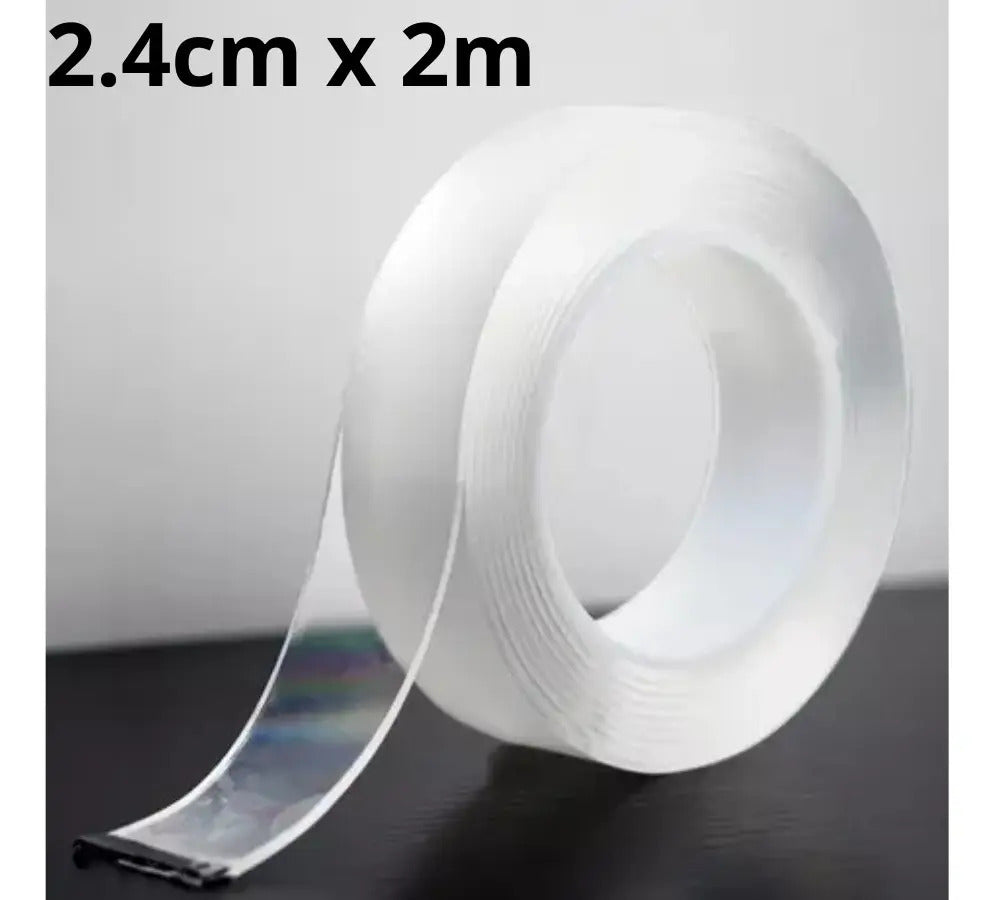 Cinta Adhesiva Extra Fuerte Doble Cara 2.4 Cm X 2 M