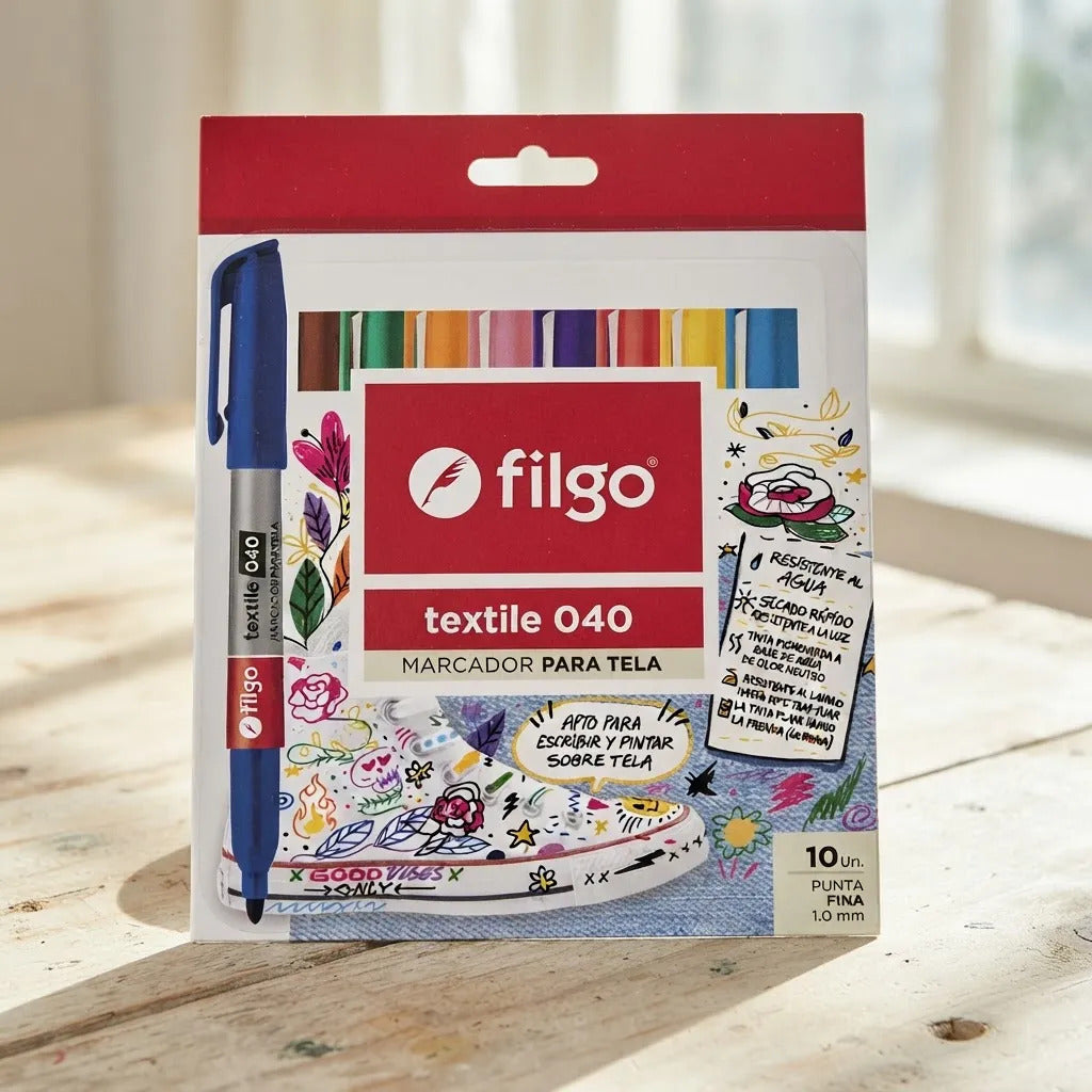 Marcador para Tela Filgo 040 Pack x10 Surtido