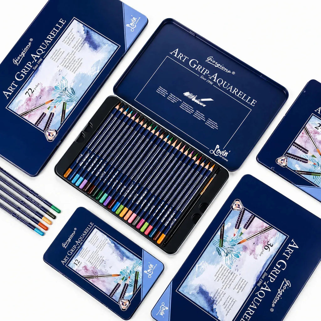 Lápices de Color Acuarelables Giorgione 12u + Pincel