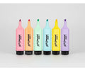 Destacadores Adix Biselados x6, Colores Pastel