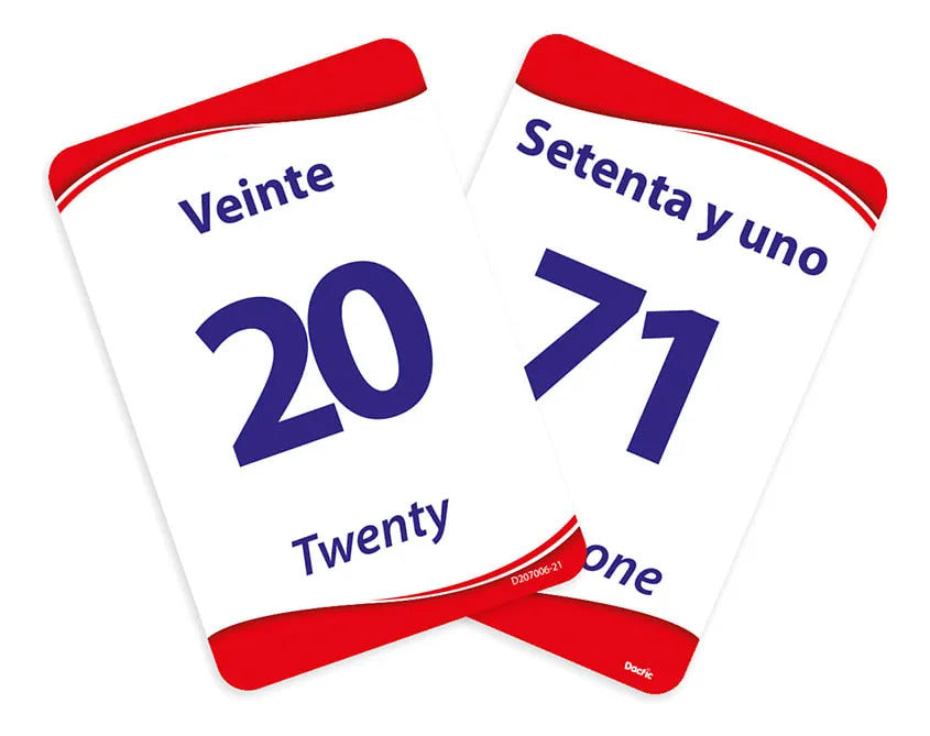 Flash Cards Números 0 al 100 Dactic 56 Piezas