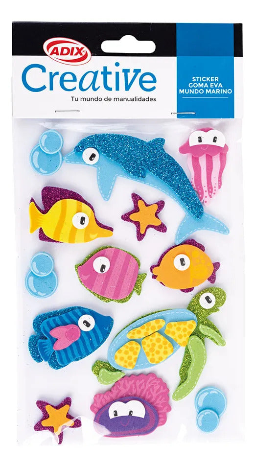 Block Stickers Goma Eva Mundo Marino Surtidos Creative