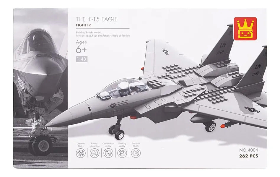 Avión F-15 Eagle Bloques de Construcción Wange 262 Piezas