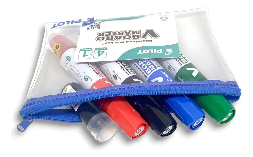 Pack 4 Marcadores Pizarra Pilot V Board + Cartucho