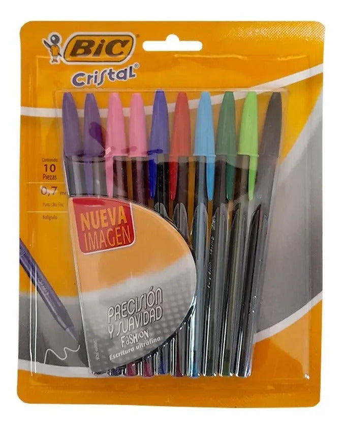 Bolígrafo Bic Ultrafino 0.7 mm Pack 10 Unidades