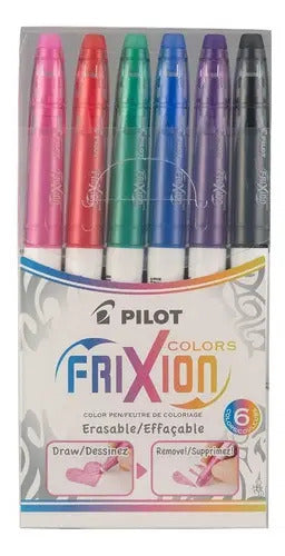 Set 6 Marcadores Pilot Frixion Tinta Borrable