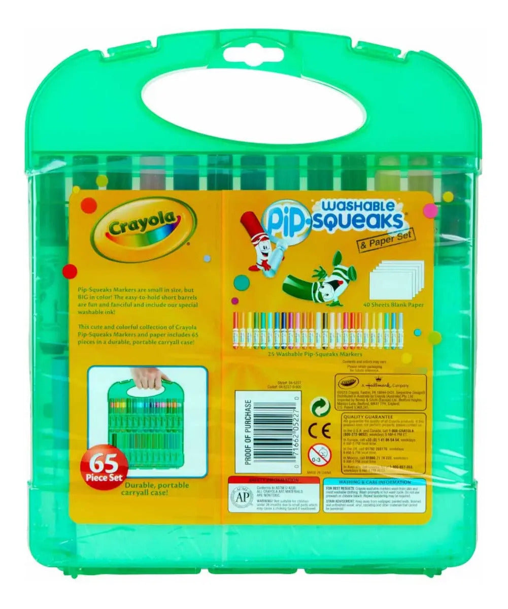 Maleta Crayola 25 Marcadores Lavables + 40 Hojas