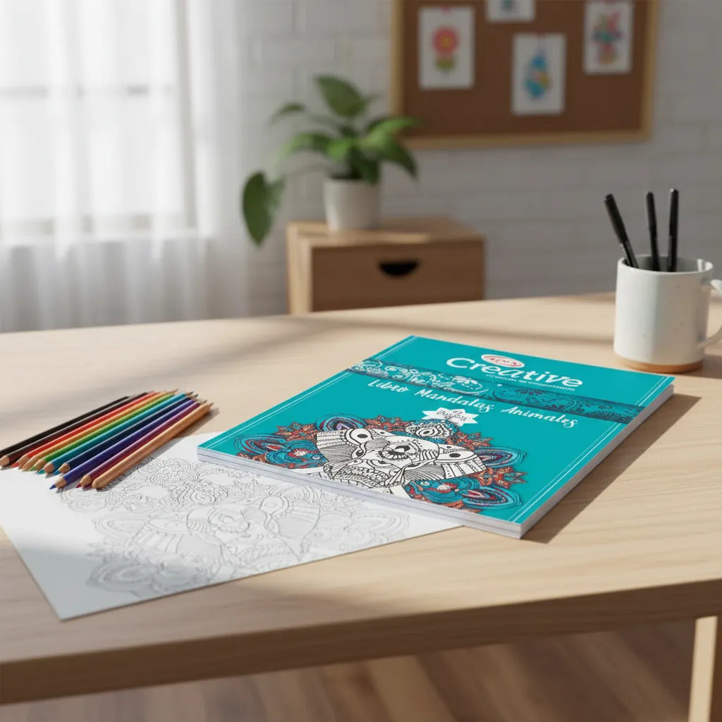 Libro para Colorear Mandala Animal Adix 50 Páginas
