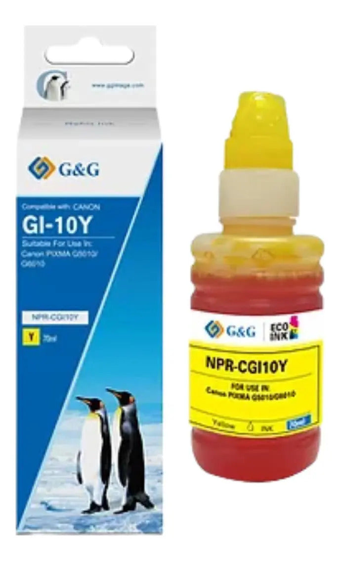 Pack 4 Tintas GI-10 Para Canon G6010 G7010 (4 Colores)