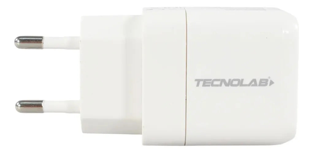 Cargador Doble USB 12W Tecnolab + Cable Tipo C