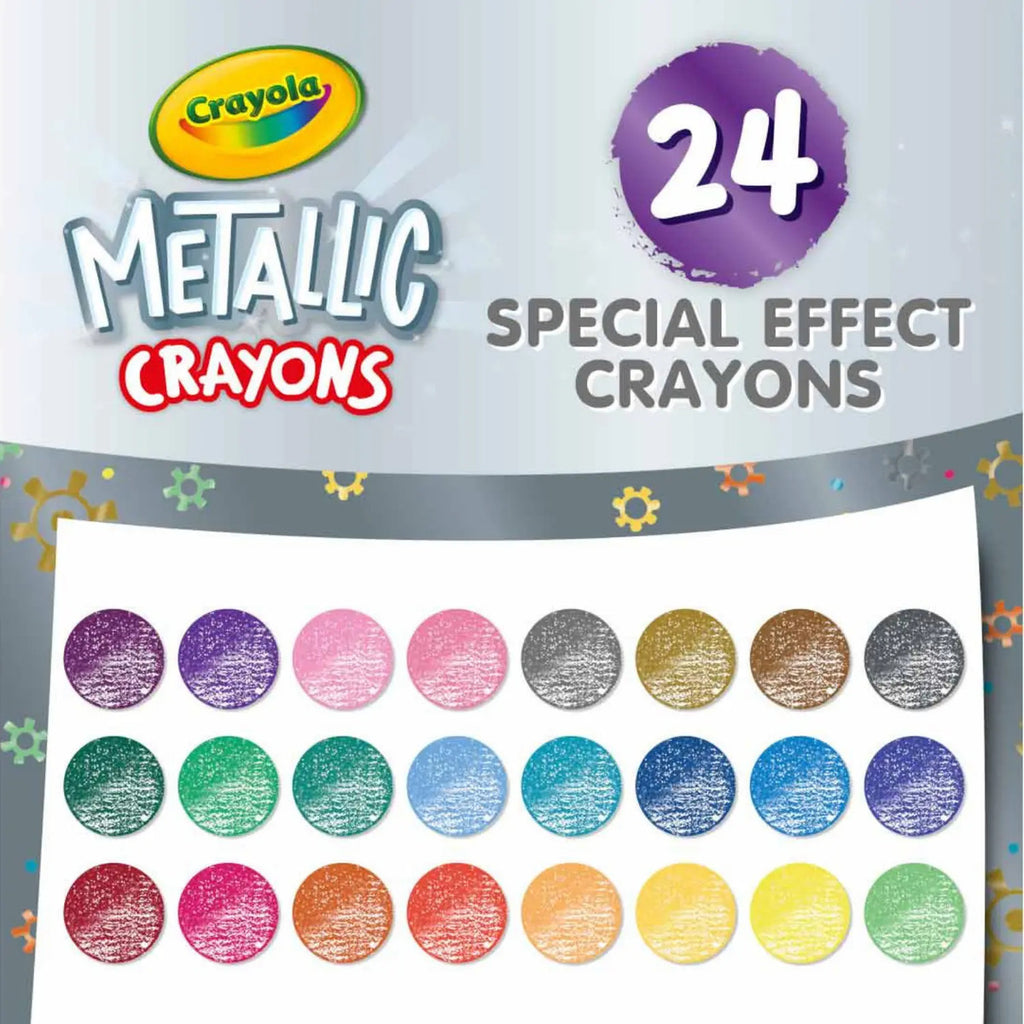 Crayones de Cera Metálicos Crayola Caja 24 Unidades