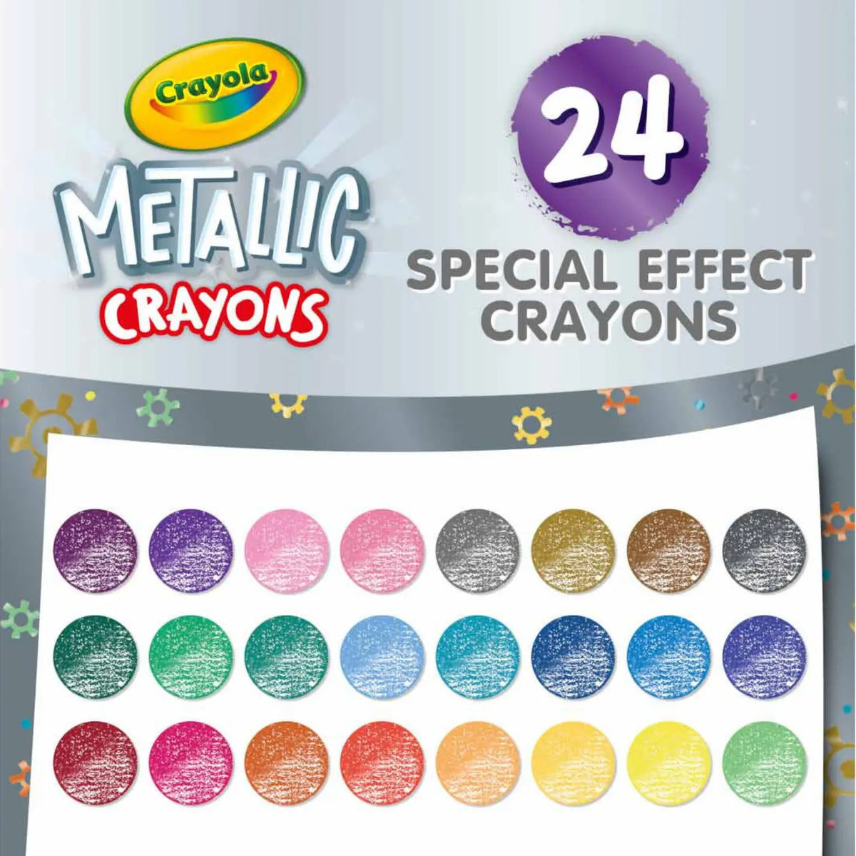 Crayones de Cera Metálicos Crayola Caja 24 Unidades