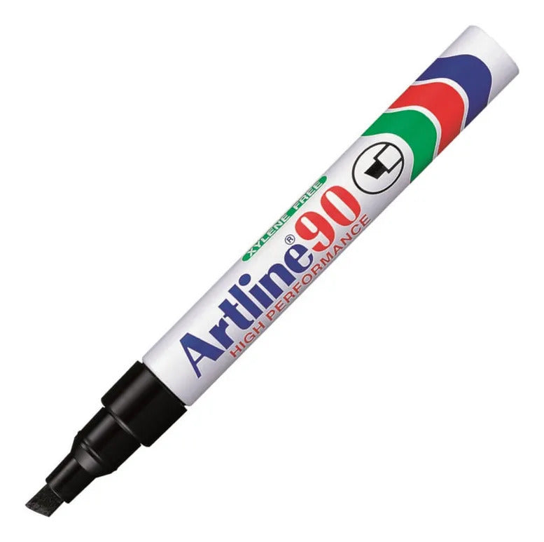 Marcador Permanente Artline 90 Biselado Negro
