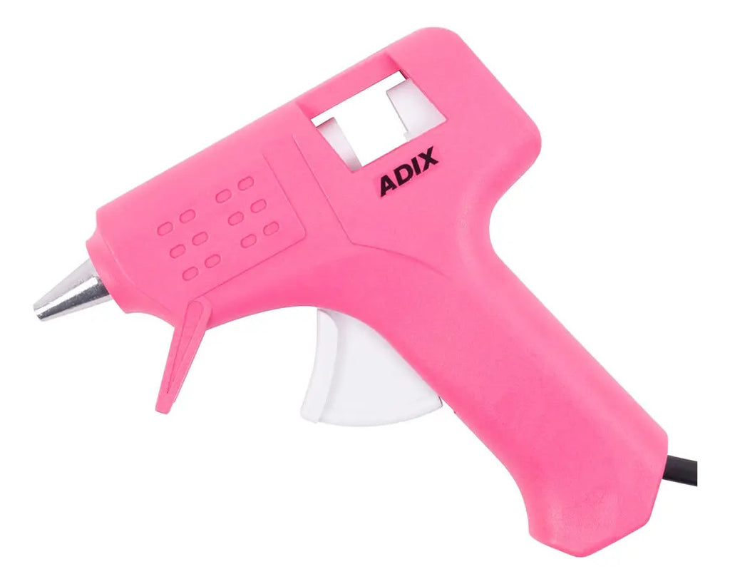 Pistola de Silicona Adix Rosada 7mm + 2 Barras
