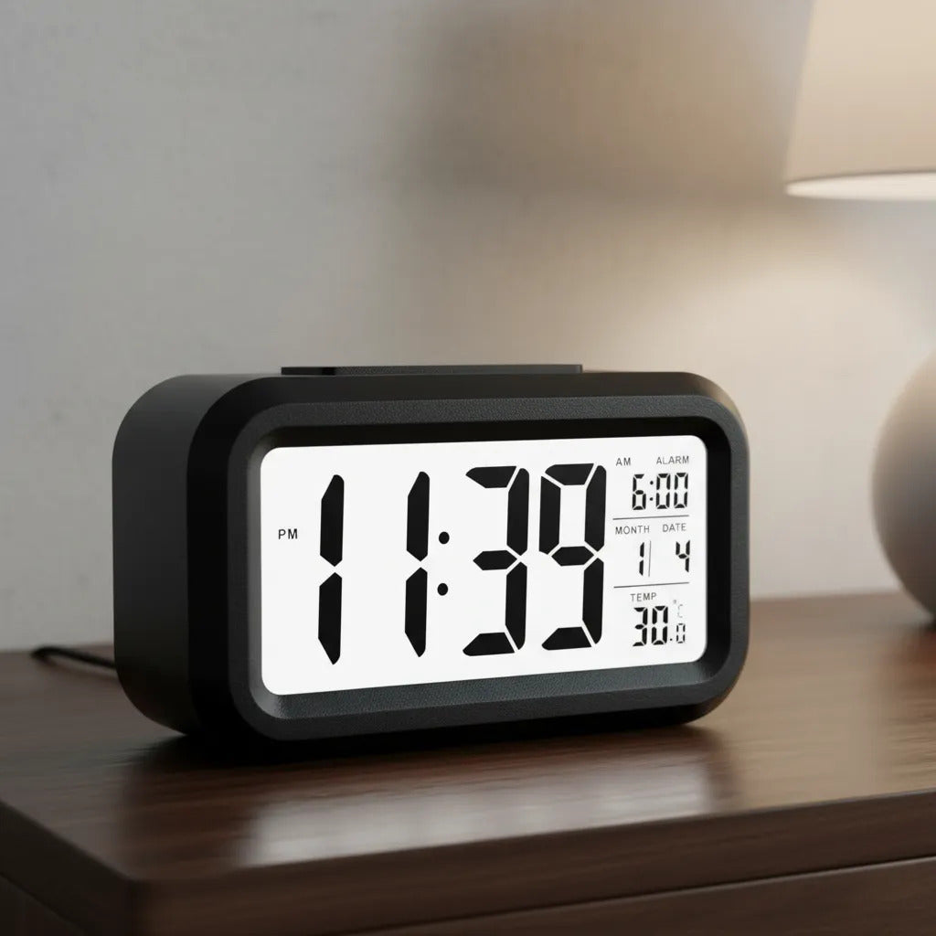 Reloj Despertador Digital Inteligente con Sensor de Luz