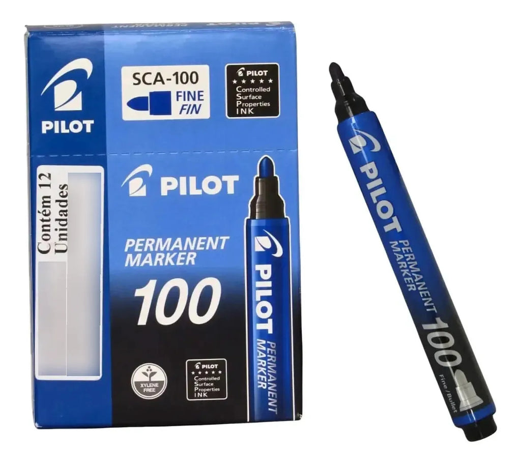 Pack 12 Marcadores Pilot SCA100 Azul Fino